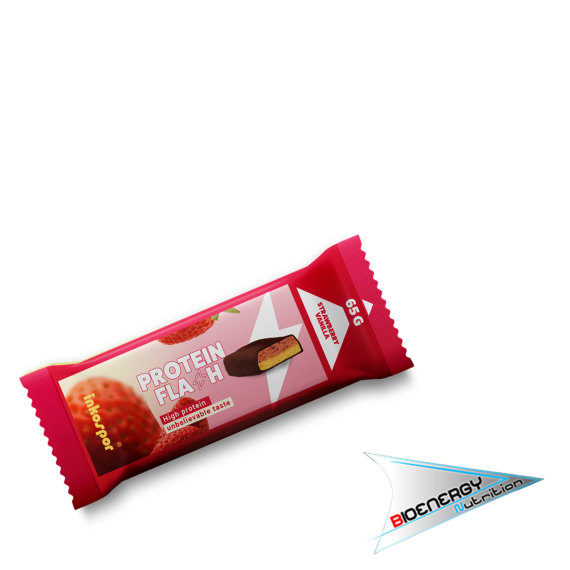 Inkospor-PROTEIN FLASH (Confezione 30 barrette da 65 gr)   Fragola e Vaniglia  